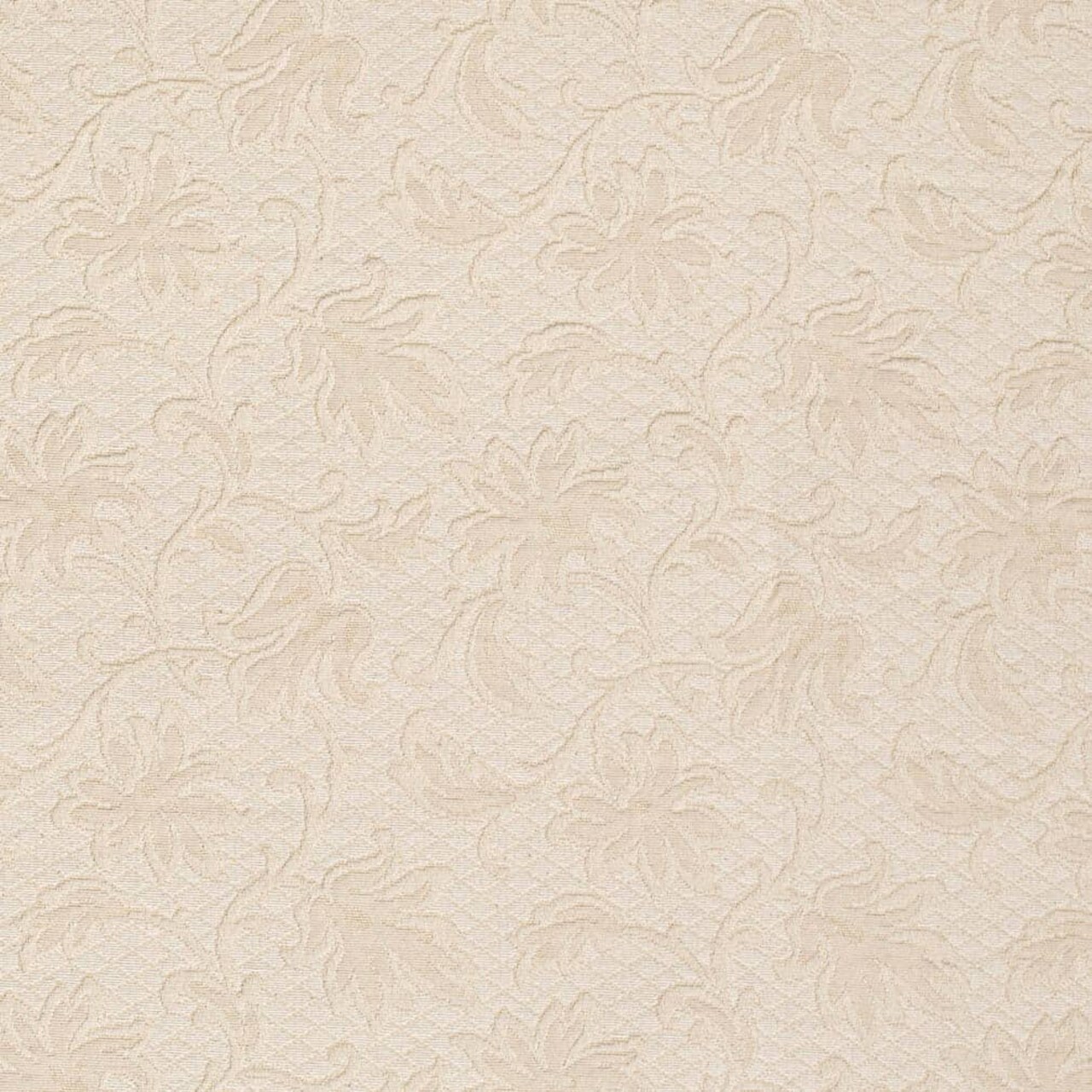 Pearl Floral - White & Ivory Floral,Leaves Upholstery Fabric 54 Inches"